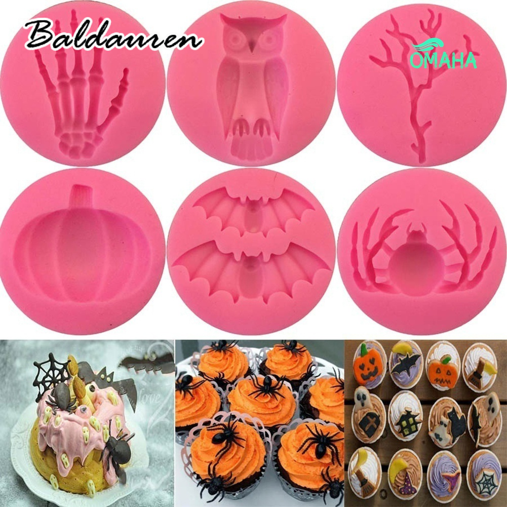 BALDAUREN แม่พิมพ์เค้กซิลิโคนแมงมุมตกแต่งฮาโลวีนรูปมือ ราคา 10 บาท*ส่งฟรี