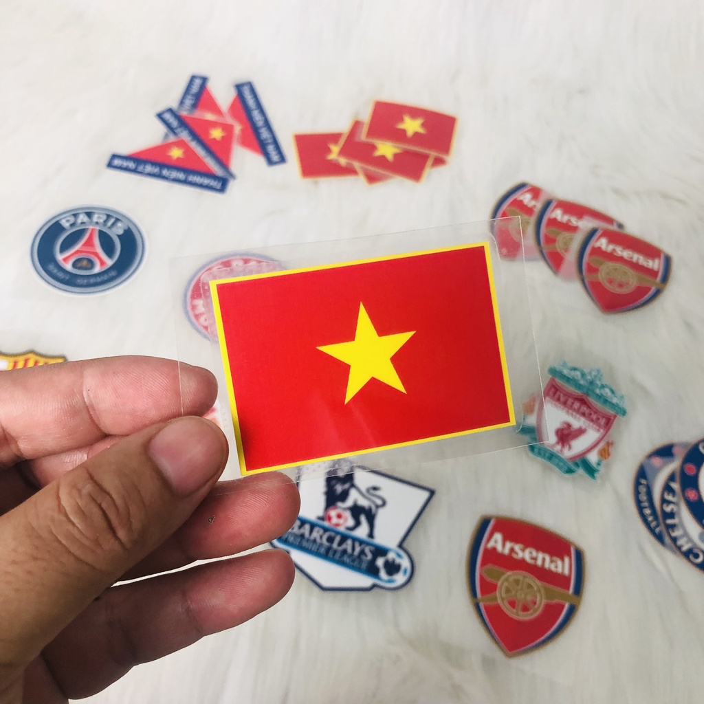 Hình ủi lá cờ việt nam - ủi áo thun - decal lá cờ ép áo đội tuyển việt nam - kích thước 6cm