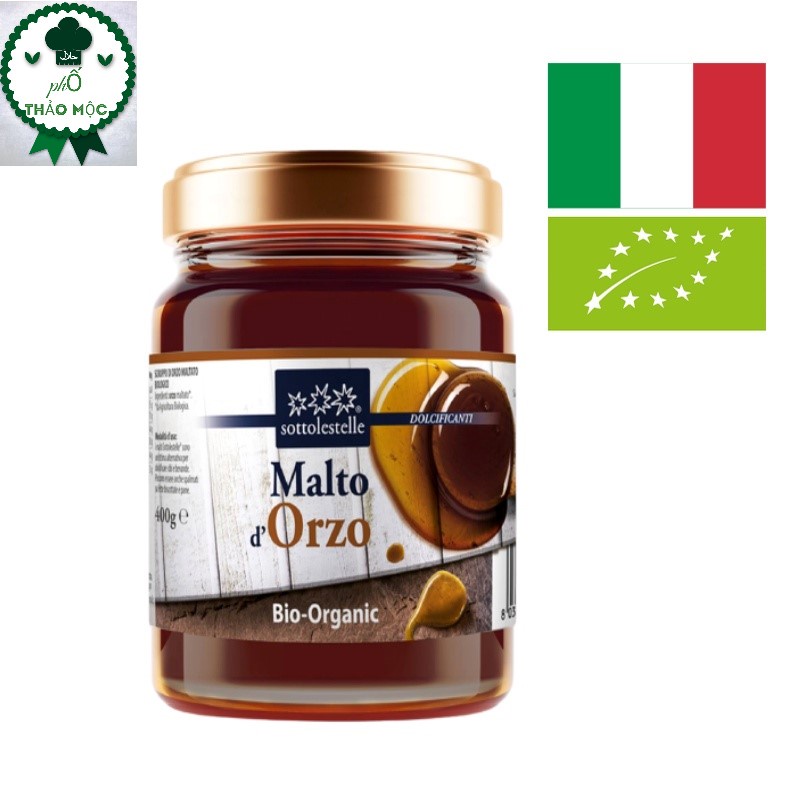 Mạch nha lúa mạch hữu cơ 400g Sottolestelle Organic Malt Barley Syrup thenewlife0909