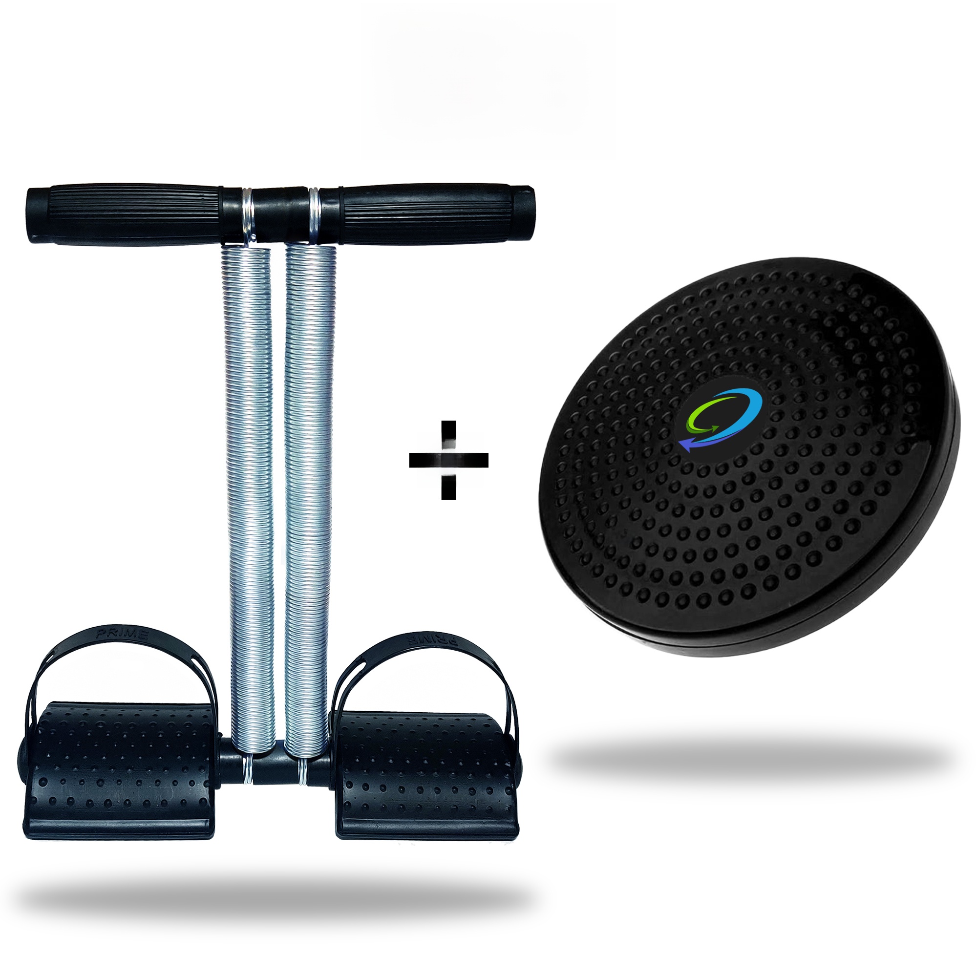 Combo of Tummy Trimmer Double Spring & Twister Plate Disc High Quality Weight Loss Exercise Machine for Abdominal Belly Fat Loss Abs Arm Muscle Home Gym Workouts Equipment for Men and Women, Best for House Wife’s and Mother to Reshape the Body