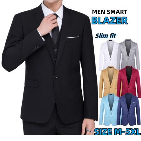 Men's Slim Fit Blazer Jacket for Business and Weddings