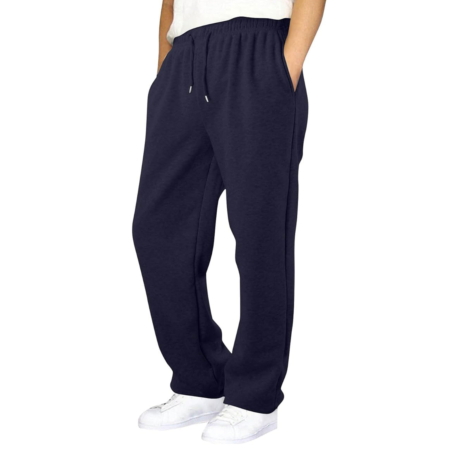 UHH Men Sweatpants for Outdoor Activities Basketball Training Pants Men's Baggy Sweatpants with Drawstring Waist – Casual Athletic Jogging Pants Straight Leg Trousers for Autumn Winter Workout for Men - 5