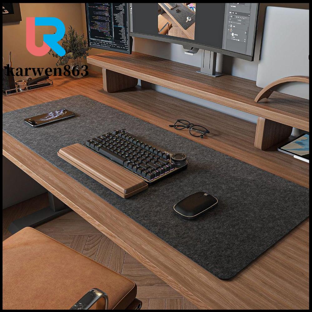 KARWEN863 Chống trượt Miếng lót chuột bằng nỉ len Phụ kiện chơi game Kích thước lớn Thảm chuột bàn phím 90x40cm THẢM VIẾT Bảo vệ bàn máy tính