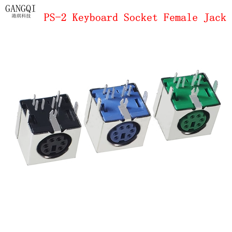 【Hottest Trends】 5PCS PS2 Keyboard Socket Female Jack Connector 6P/6 Pin PS-2 Mouse Socket PS keyboa