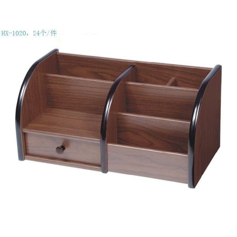 Hộp đựng bút để bàn Kệ cắm viết bằng gỗ  Khay để đồ văn phòng phẩm
