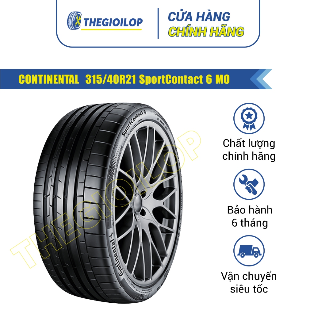 Lốp xe ô tô CONTINENTAL 315/40R21 SportContact 6 MO - Bảo hành 6 tháng - Thegioilop Giá 10,210,000 Đồng*Miễn phí vận chuyển