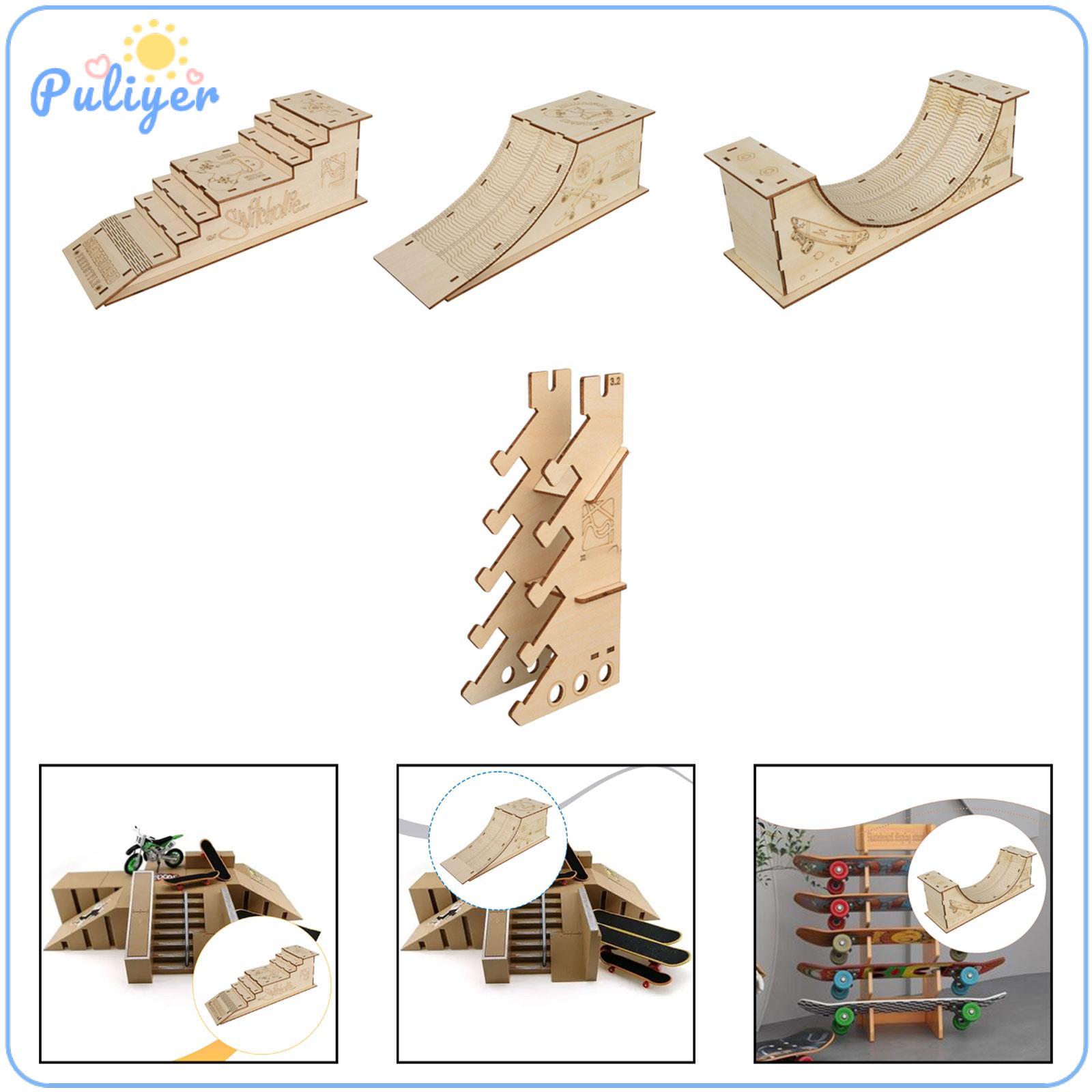 Finger Skateboard Ramp Set Skate Training Desktop Ornament Gift Skate Park Kit Kids Toy Wooden Ages 5 and up Girls Children Boys ราคา 8,799 บาท*ส่งฟรี