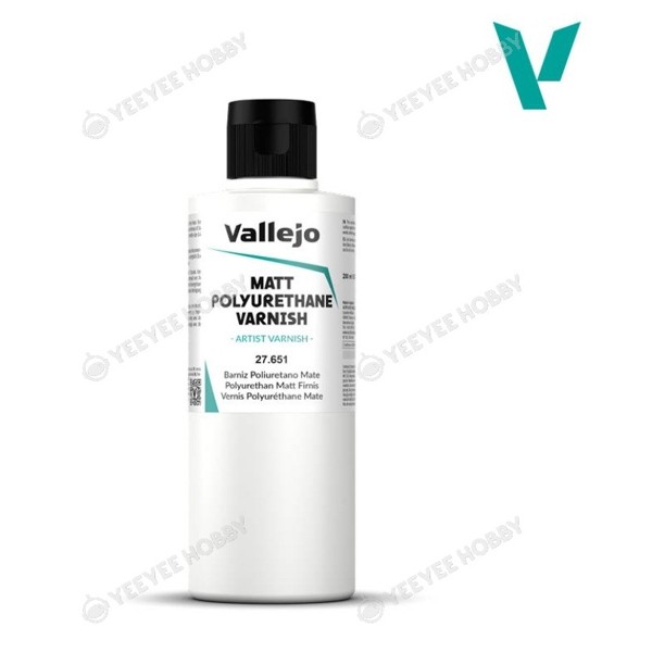 SƠN MÔ HÌNH VALLEJO - 27651 - SƠN PHỦ MỜ PHA SẴN GỐC ACRYLIC / MATT POLYURETHANE VARNISH CHO MÔ HÌNH (200ML)