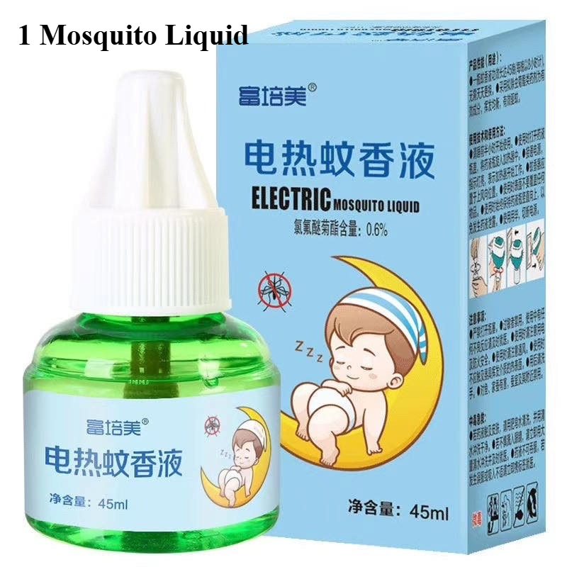 5 Liquid+1 Plug Set Electric Mosquito Repellent Liquid Safety Baby Mosquito Repellent Tasteless Smokeless Electric Mosquito Repellent Safety Health Baby Pregnant Woman Mosquito Repellent