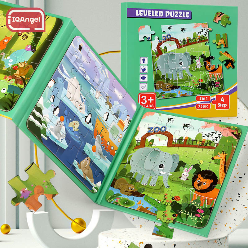 IQANGEL book folding advanced puzzle book children s baby kindergarten