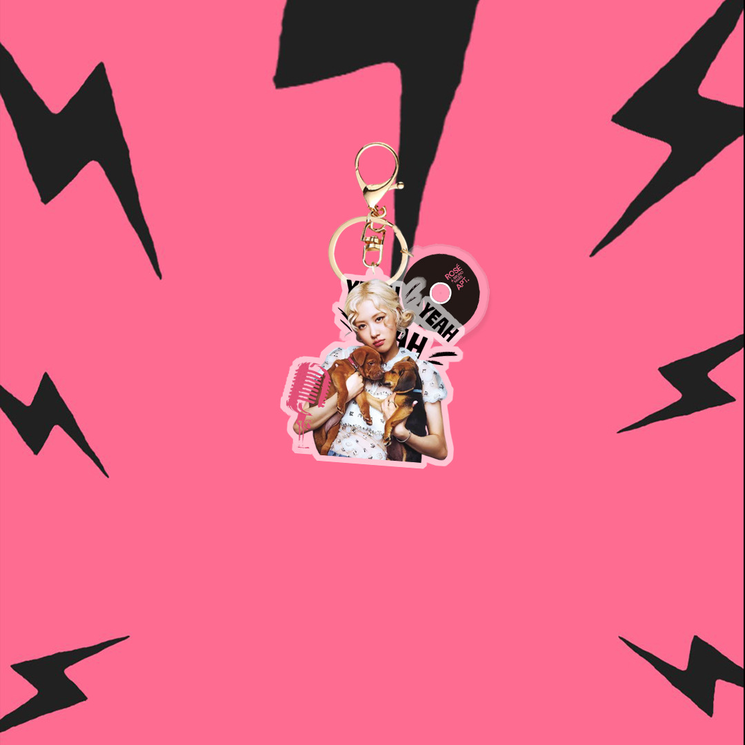 YF BLACKPINK new album ROSE APT acylic key holder keychain bag pendant ornaments FY