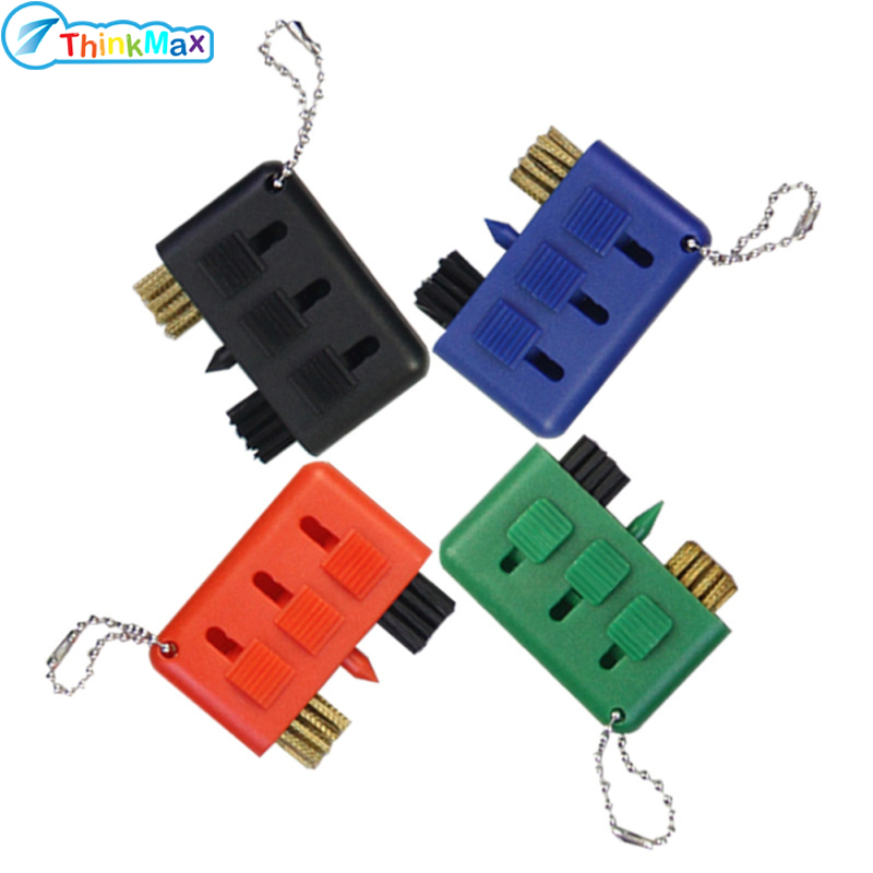 3 In 1 Golf Club Cleaner Multi-functional Portable Golf Club Groove Cleaning Tool Golf Accessories ราคา 34 บาท*ส่งฟรี