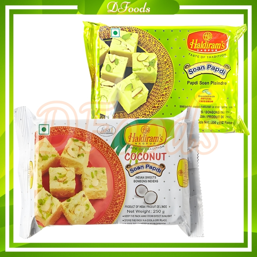 Bánh ngọt ăn liền HALDIRAMS Soan Papdi 2 vị 250gr
