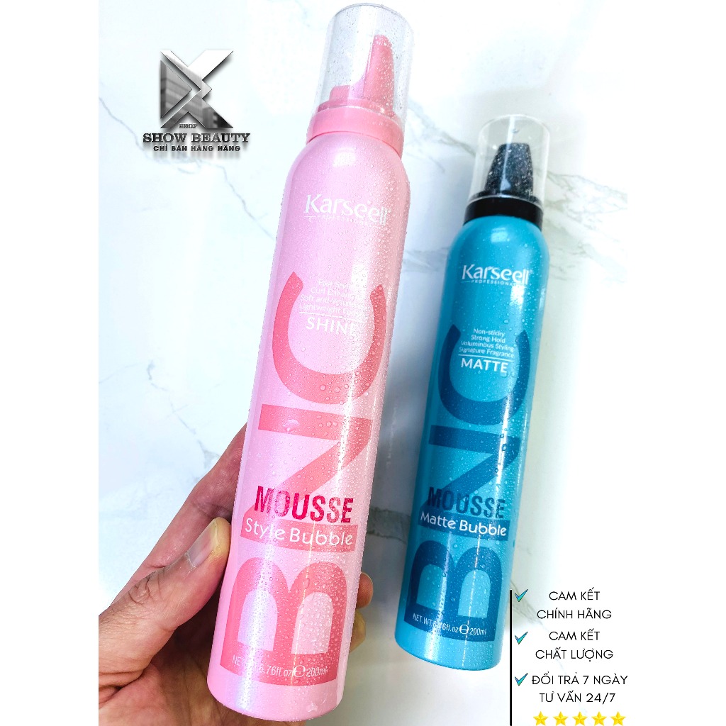 Gel Bọt tạo Kiểu Tóc Karseell Giữ Nếp Xoăn Hippie Xoăn Xù Mì Xoăn Lơi 200ml