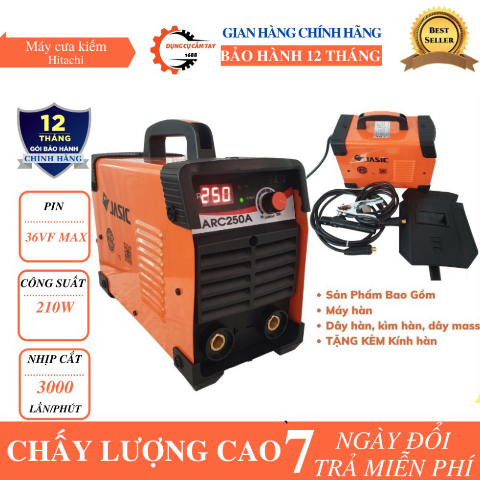 Máy Hàn Jasic 250A-Máy Hàn Jasic ARC-250A - Máy hàng điện tử Jasic ARC xịn khuyễn mãi thêm phụ kiện 