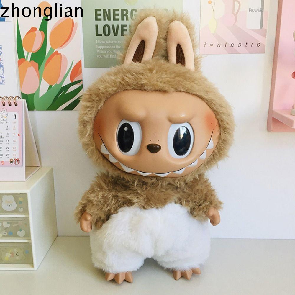 ZHONGLIAN Mềm Quần áo búp bê labubu Vải Thay quần áo Phụ kiện búp bê treo labubu Đồ chơi Trang Phục Búp bê vải nhung lông Tự làm Quần áo búp bê thủ công Phụ kiện búp bê cotton