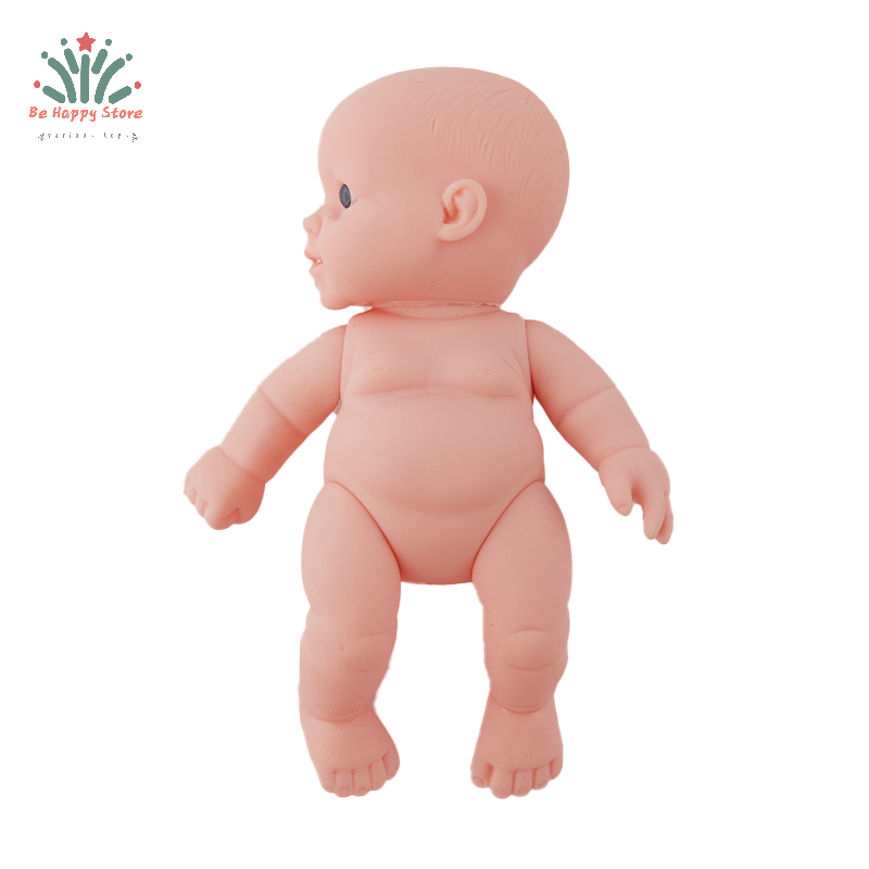 Be Happy Búp bê em bé 12cm thực tế mô hình mô phỏng trẻ sơ sinh bằng nhựa