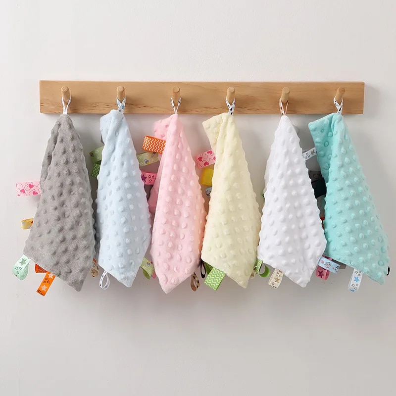 【COOL】 Baby Appease Comforter Towel Soft Soother Teether Infants Comfort Sleeping Nursing Cuddling Sensory Blanket Toys With Tags