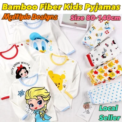 Bamboo Fiber Pyjamas Kids Children Pajamas Sleepwear Boys Girls Nightwear Longpants