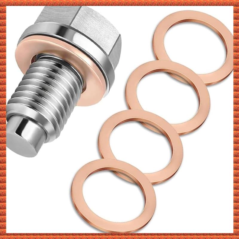 M14x1.5 Magnetic Oil Pan Drain Nut Bolt with Copper Washer for Cars,Motorcycles,Boats for Cars,Motorcycles,Boats M14x1.5 Magnetic Oil Pan Drain Nut Bolt with Copper Washer