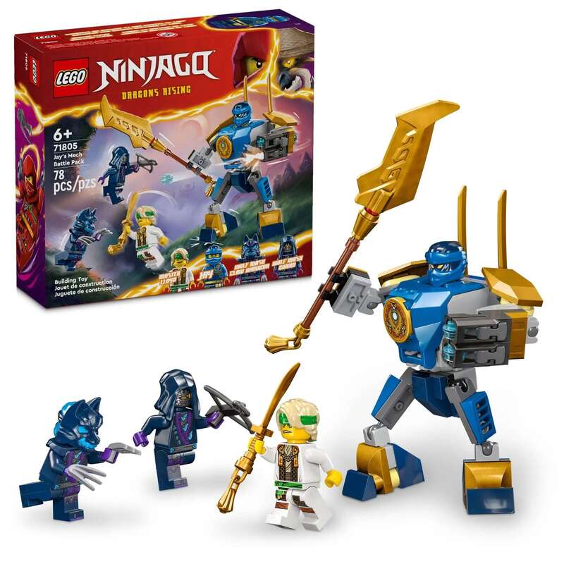 Chính hãng Bộ đồ chơi phiêu lưu LEGO NINJAGO Jays Mech Battle Pack cho trẻ em với Jay và mô hình Mec