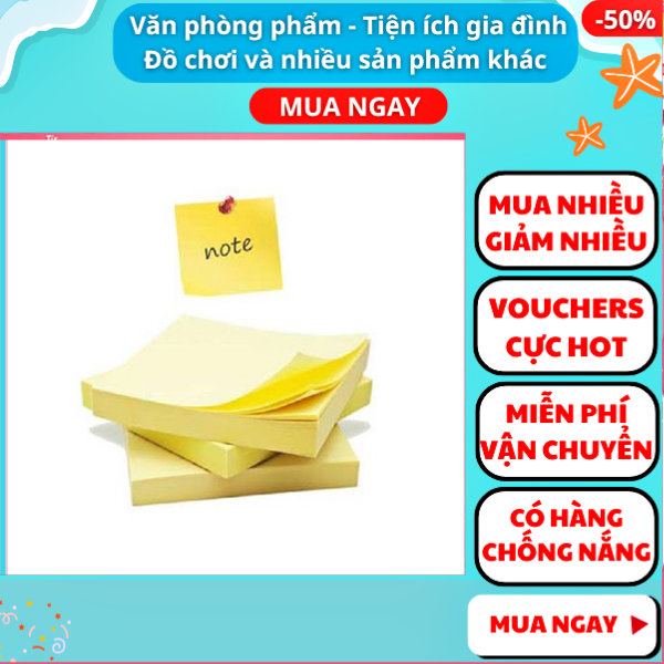 Combo 2 xấp giấy note 200 tờ loại tốt GS-01 kích thước 7,5cm x 7,5cm giá rẻ-giấy note ghi chú-giấy note có keo-giấy note dễ thương-giấy note giá rẻ-giấy note cute- Nguyễn Thùy Store