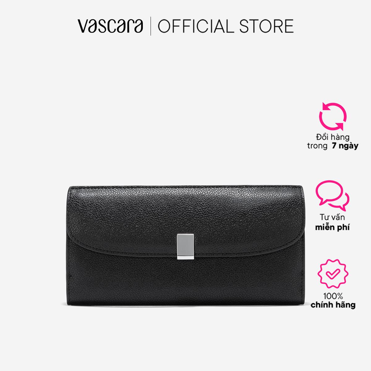 Vascara Ví Cầm Tay Nắp Tròn Phối Khóa Kim Loại - WAL 0281