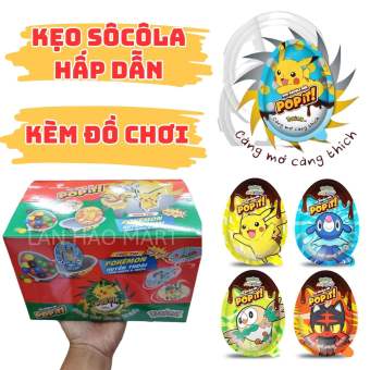 Kẹo Sôcôla Sữa Popit Trứng Pokemon 65G - Trứng bất ngờ kèm đồ chơi
