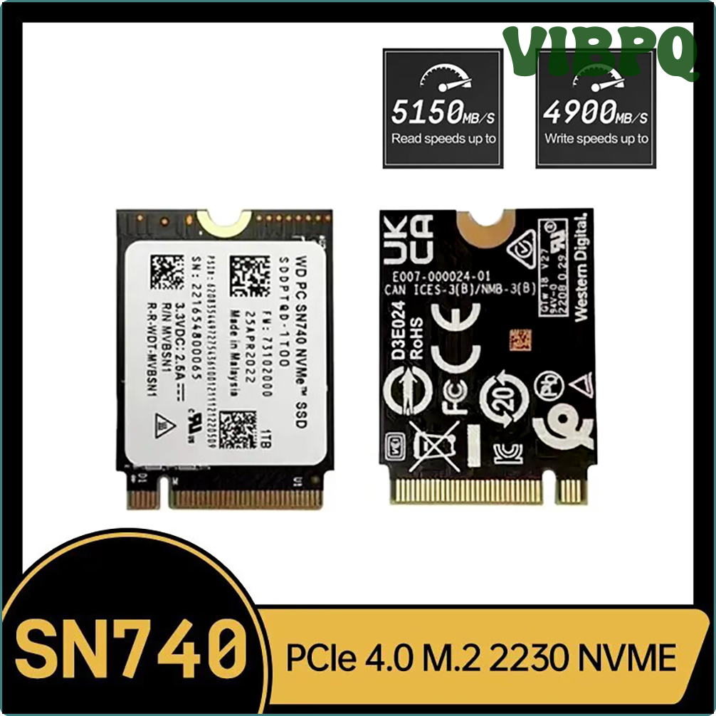 Western Digital Wd Sn740 2Tb/1Tb M.2 Nvme Pcie 4.0 Ssd For Steam