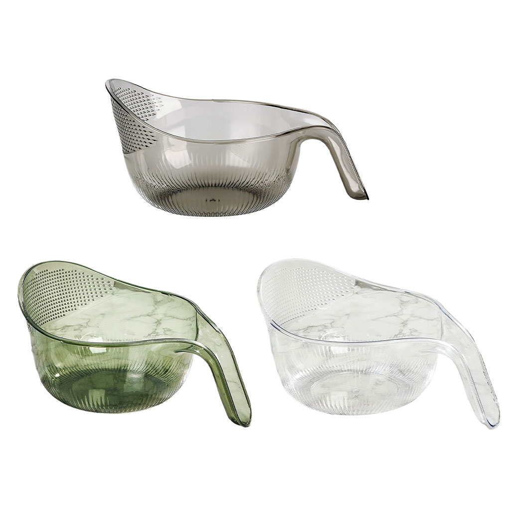 Trong suốt pha lê Rau lưới ráo nước với grip-thân thiện xử lý ABS rửa rau lưu vực Rau drainer nhà bếp màu xám