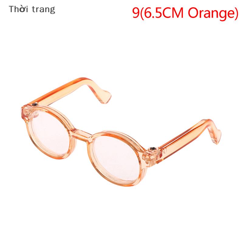 SEHENA Phụ kiện kính búp bê vải nhung lông gọng tròn 6.5/9.5cm Kính mắt trong suốt