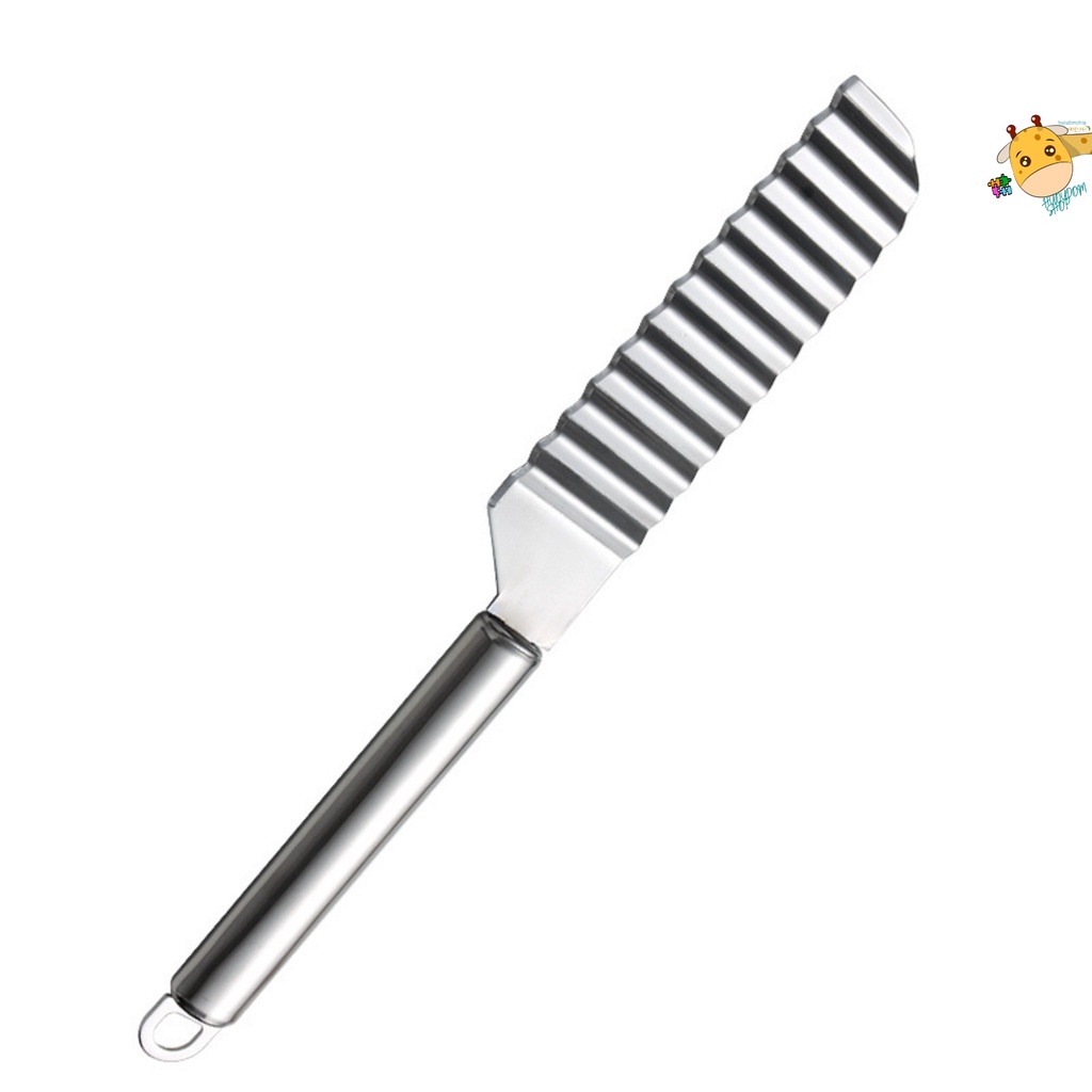 Dao cắt lát rau củ quả gợn sóng chất liệu thép không gỉ, dao răng cưa cắt rau củ, GGOMI Hàn Quốc GG353