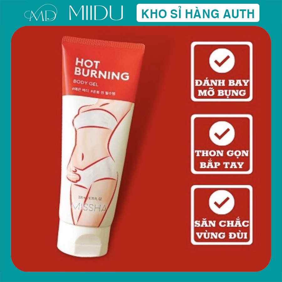Kem tan mỡ bụng mỡ đùi missha hot burning body ɡel 200ml hàn quốc kem mɑssage đánh bay mỡ thừa nhanh và hiệu quả