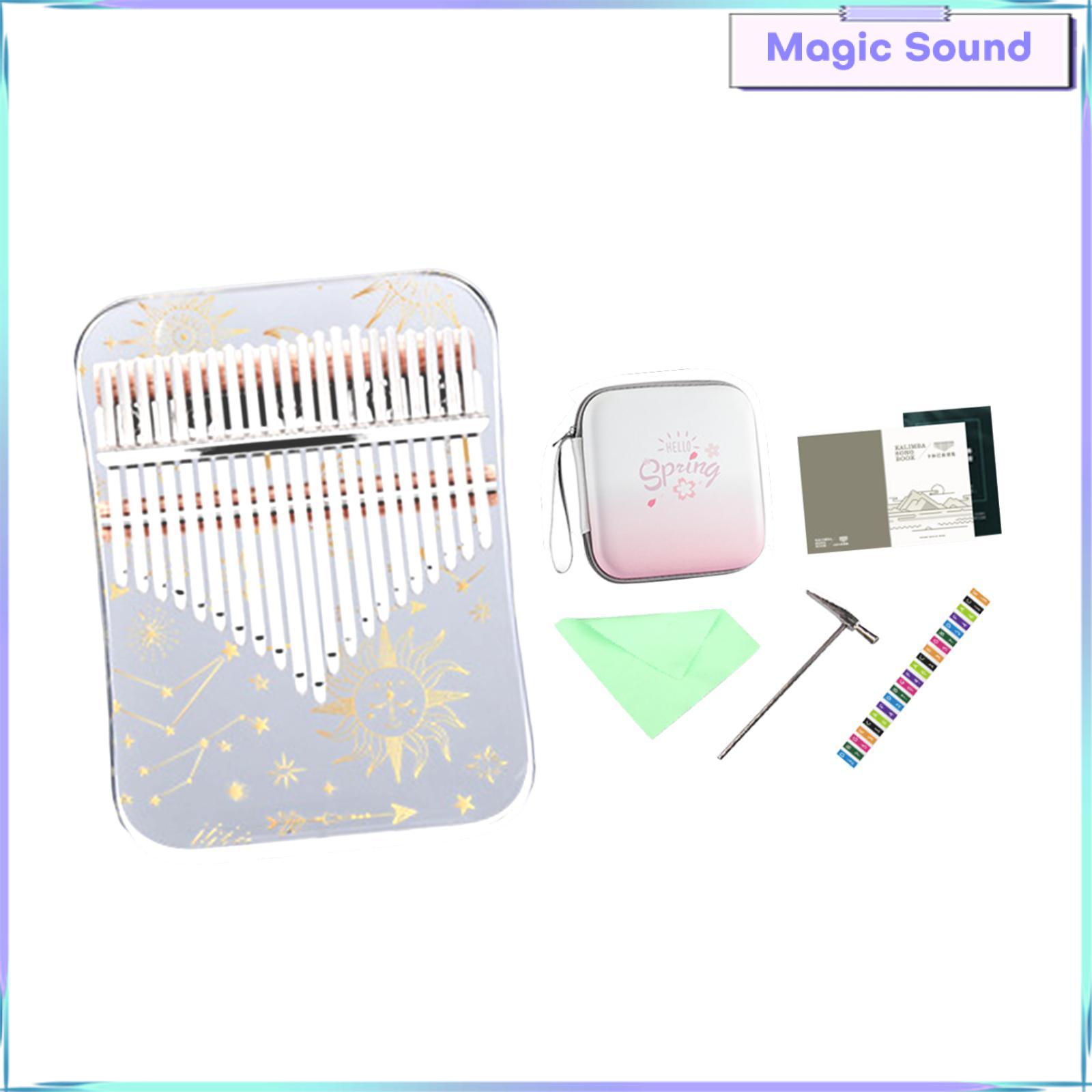 Âm thanh kỳ diệu Mini ngón tay cái Đàn Piano ngón tay ngón tay cái Đàn Piano 21 phím với nghiên cứu hướng dẫn dây móc nhỏ gọn Phụ kiện cho phụ nữ người đàn ông trẻ em người lớn