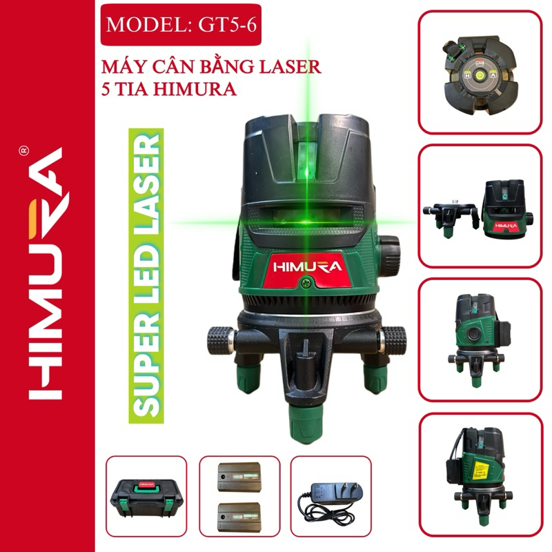 Máy cân bằng laser 5 tia xanh siêu sáng