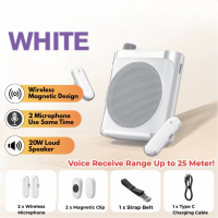 DSLONG Rechargeable Voice Amplifier for Teachers Portable 2 Mic Wireless Microphone High Quality with ic Lavalier Bluetooth Speaker Classroom