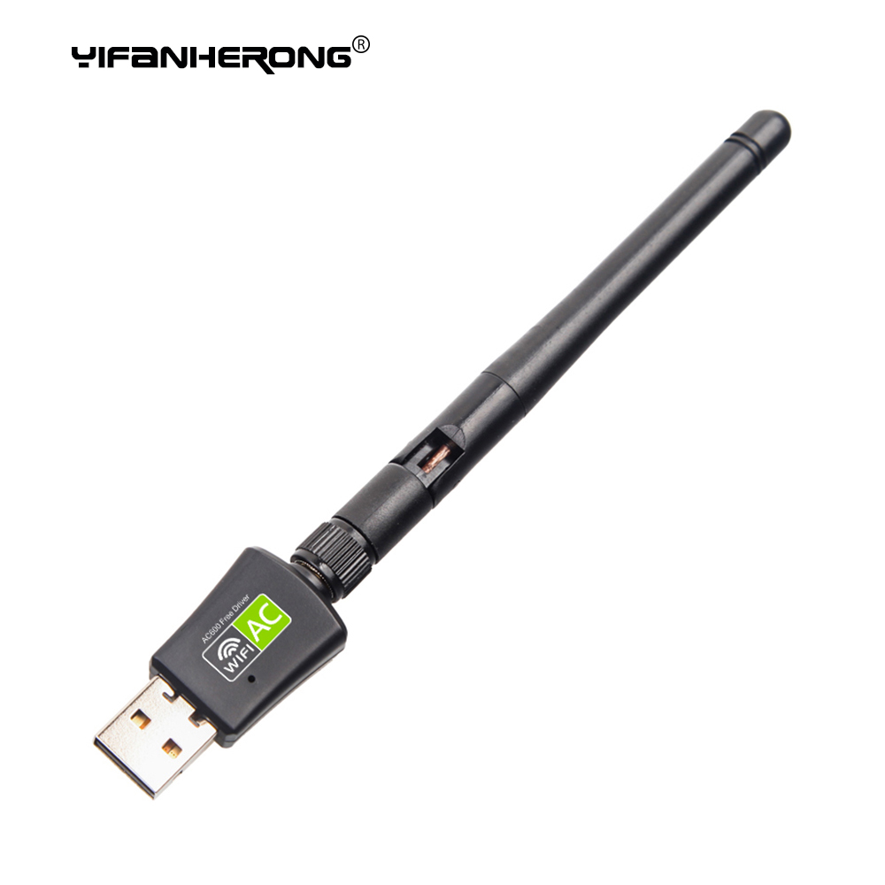การ์ดเครือข่ายฟรีไดรฟ์ อะแดปเตอร์ USB Dual Band 600Mbps 5 / 2.4Ghz LAN เสาอากาศ Dongle Wifi สำหรับ Win 7 8 10 RTL8811CU ราคา 10,076 บาท*ส่งฟรี