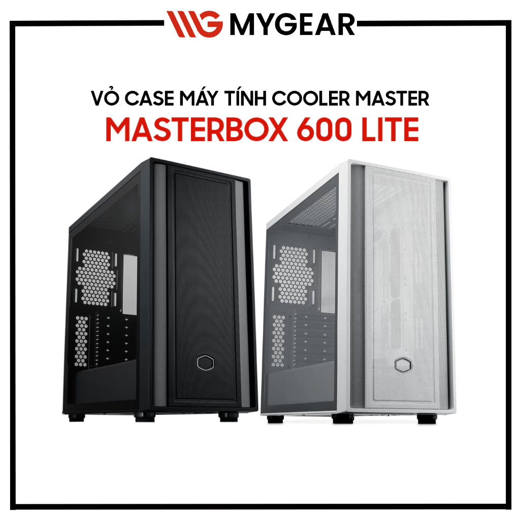 Vỏ Case Máy Tính Cooler Master MasterBox 600 Lite Mid Tower Black / White