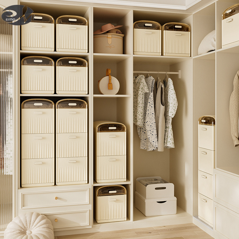 Household multi-layer drawer-type pants storage cabinet trolley removable large-capacity storage cabinet finishing cabinet floor cabinet ราคา 1,230 บาท*ส่งฟรี