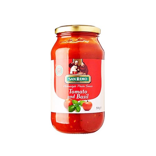 Sốt Mì Ý Cà Chua Và Rau Quế San Remo 500G