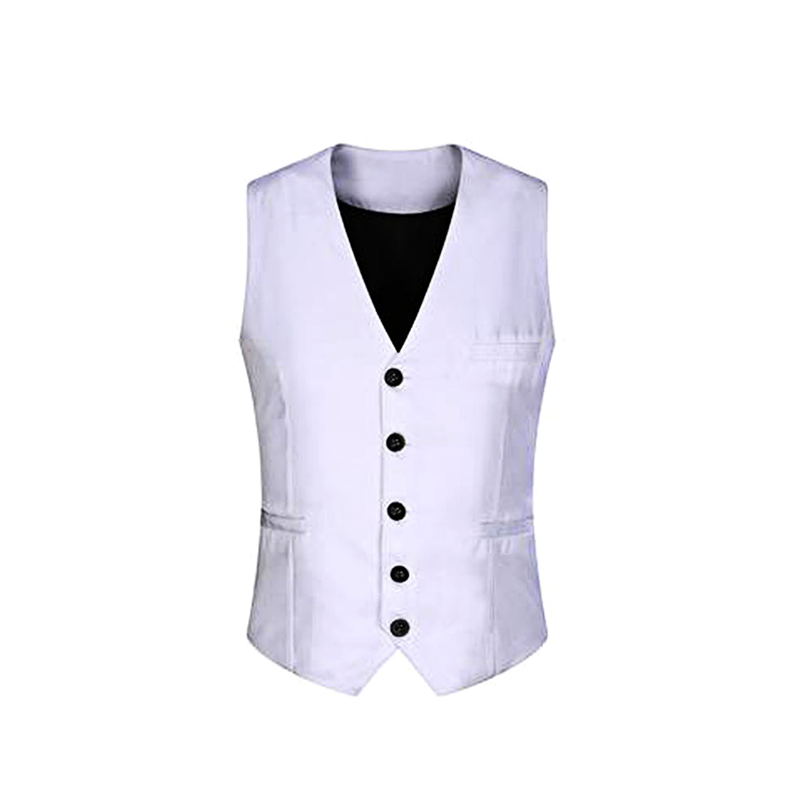 Wenchengbo Áo Ghi Lê Nam Áo ghi lê công sở ôm vừa Áo Ghi Lê Nam com-lê Công Sở Vest mỏng vừa vặn ôm vừa cổ chữ V không tay có túi hoàn hảo cho công sở và đồ bảo hộ lao động