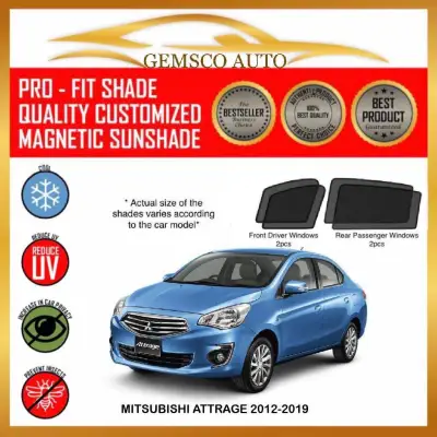 Mitsubishi Attrage 2015-2021 (4 / 5pcs) Car Magnetic Sunshade / Boot Tray
