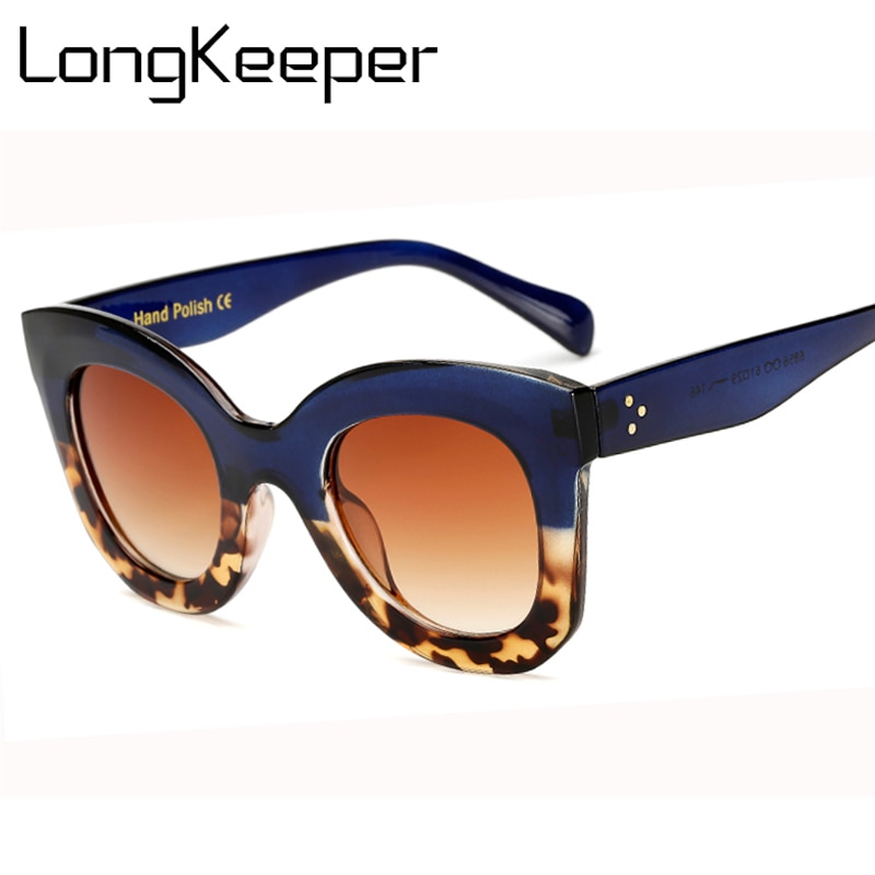Longkeeper Mắt Mèo Kính râm cổ điển phụ nữ 2020 thời trang beo Kính râm kính nữ UV400 kính mắt hình bầu dục