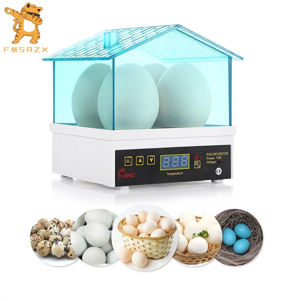 FMSRZX Tiết kiệm điện Lồng ấp Mini 4 trứng Điện Thông minh Máy ấp trứng tự động Dụng cụ gia cầm tại nhà Nhựa Lồng ấp gia cầm Cho gà vịt Trứng chim