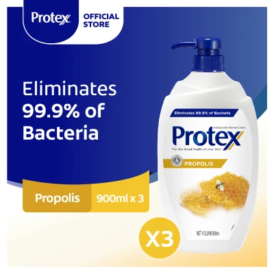 Protex Propolis Antibacterial Shower Gel 900ml [Bundle of 3] Value Deal (TH02125A-3)