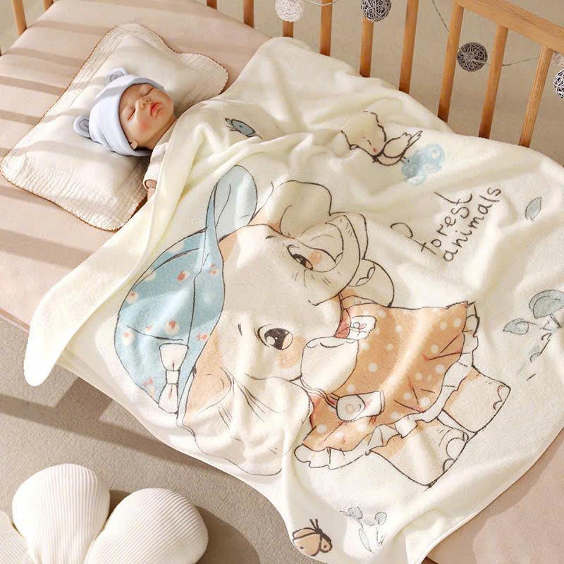 [Hàng Mới] Chăn Lông Cừu San Hô Cho Bé Kích Thước 80x80cm Doomi Baby - HT818