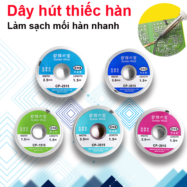 Dây đồng hút thiếc, hút chì hàn dài 1.5m