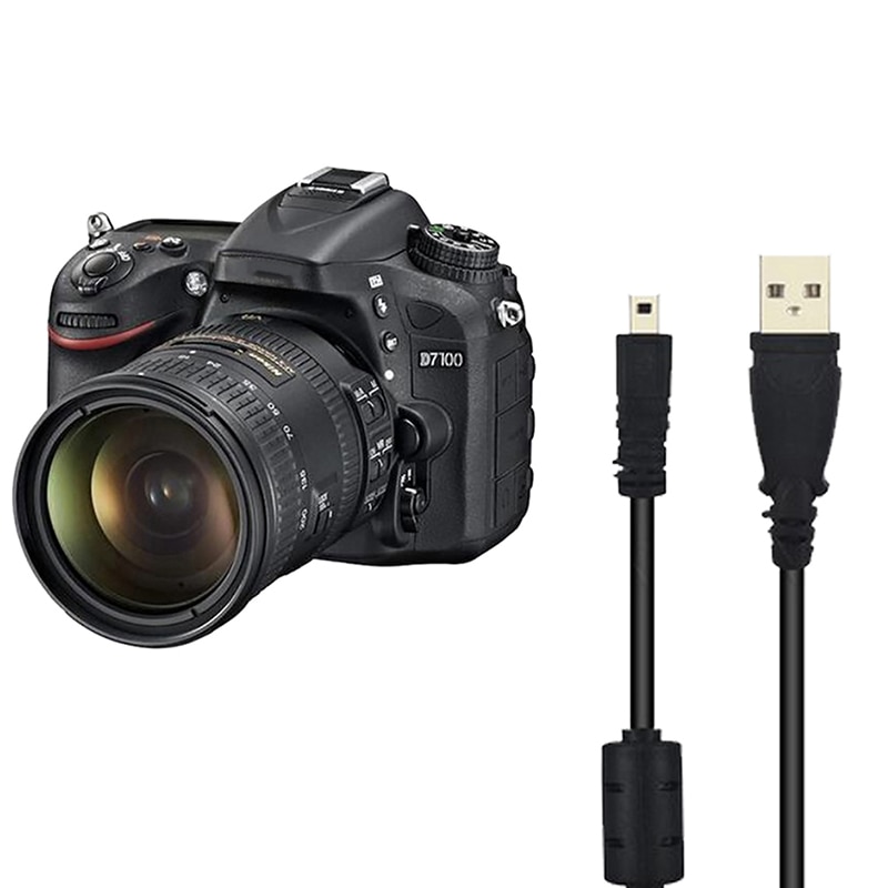 2023new8 pin dữ liệu USB cáp cho Nikon D7200 D3200 D5500 D5100 D5200 D7100 P7100 cáp sạc dữ liệu cho