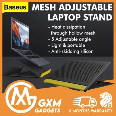 Baseus Mesh Laptop Stand Adjustable Portable Foldable Notebook Tablet Laptop Book Stand Tray Computer Desk