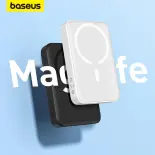 Baseus 20W Power Bank 10000mAh Mini Magnetic Wireless Fast Charge with Auto-wake Powerbank